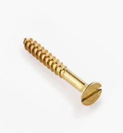 1 1/2" #10 Flat-Head Brass Screws