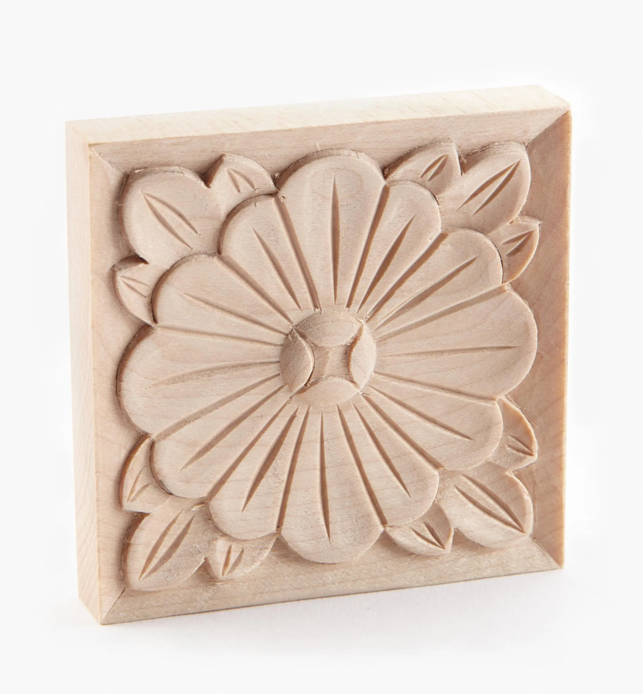 2 3/4" Hand-Carved Square Appliqué