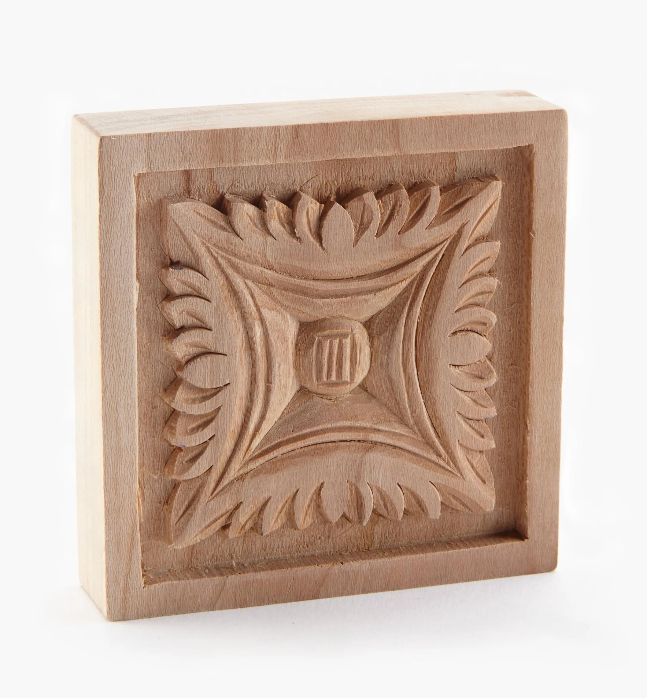 3" Hand-Carved Square Appliqué