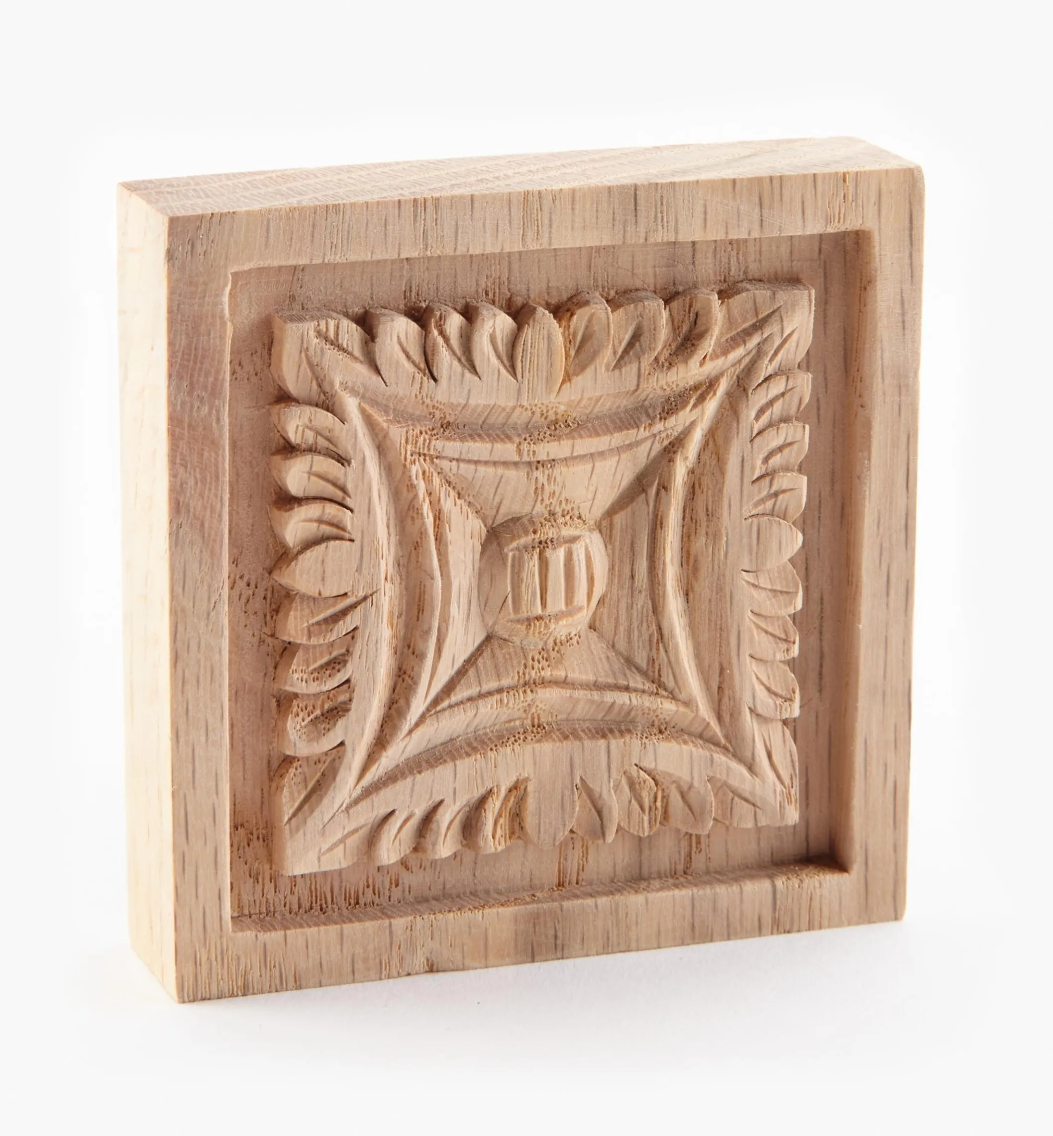 3" Hand-Carved Square Appliqué