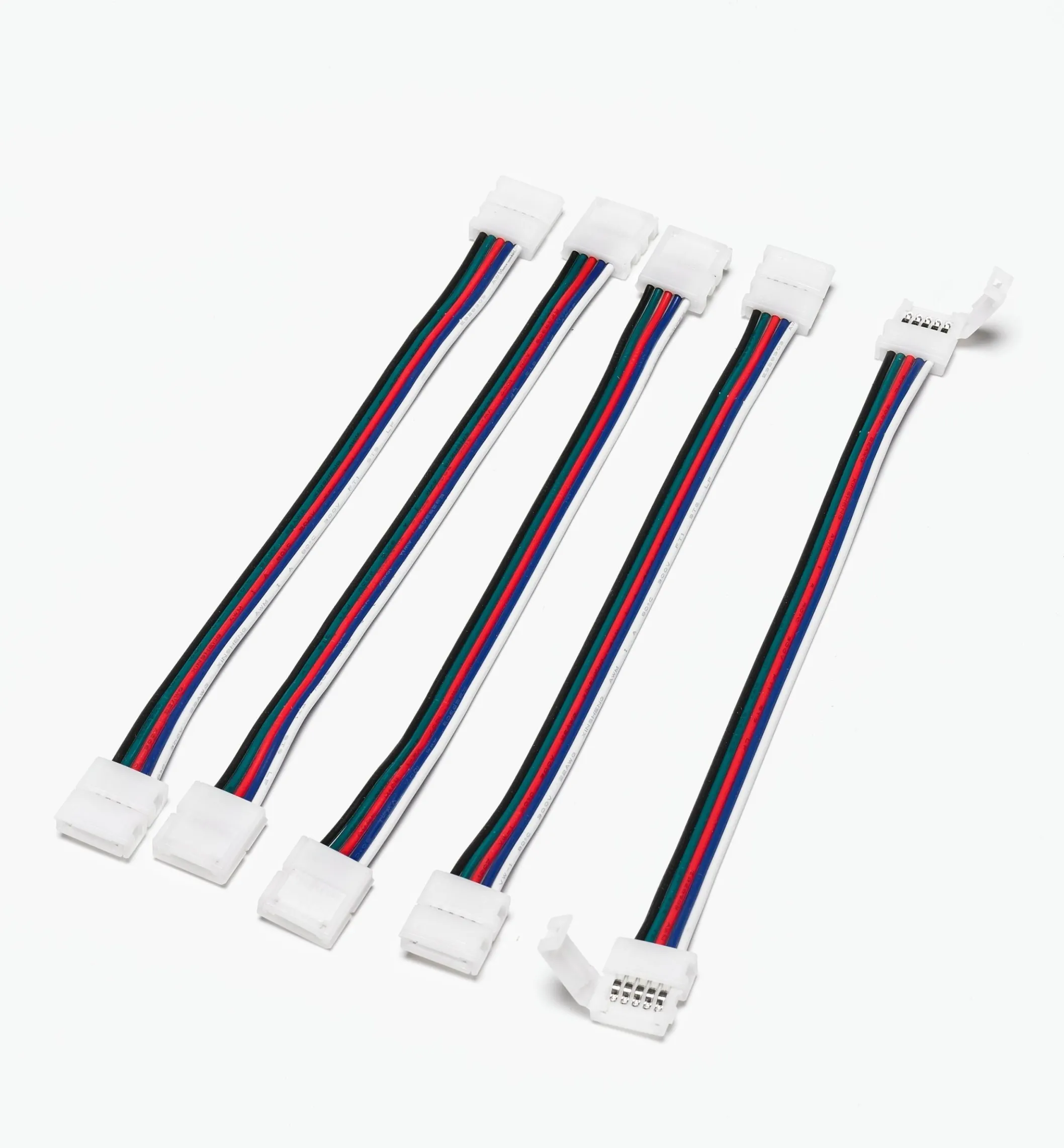 6" Wire-Lead Connectors For RGB+W LED Tape Lights