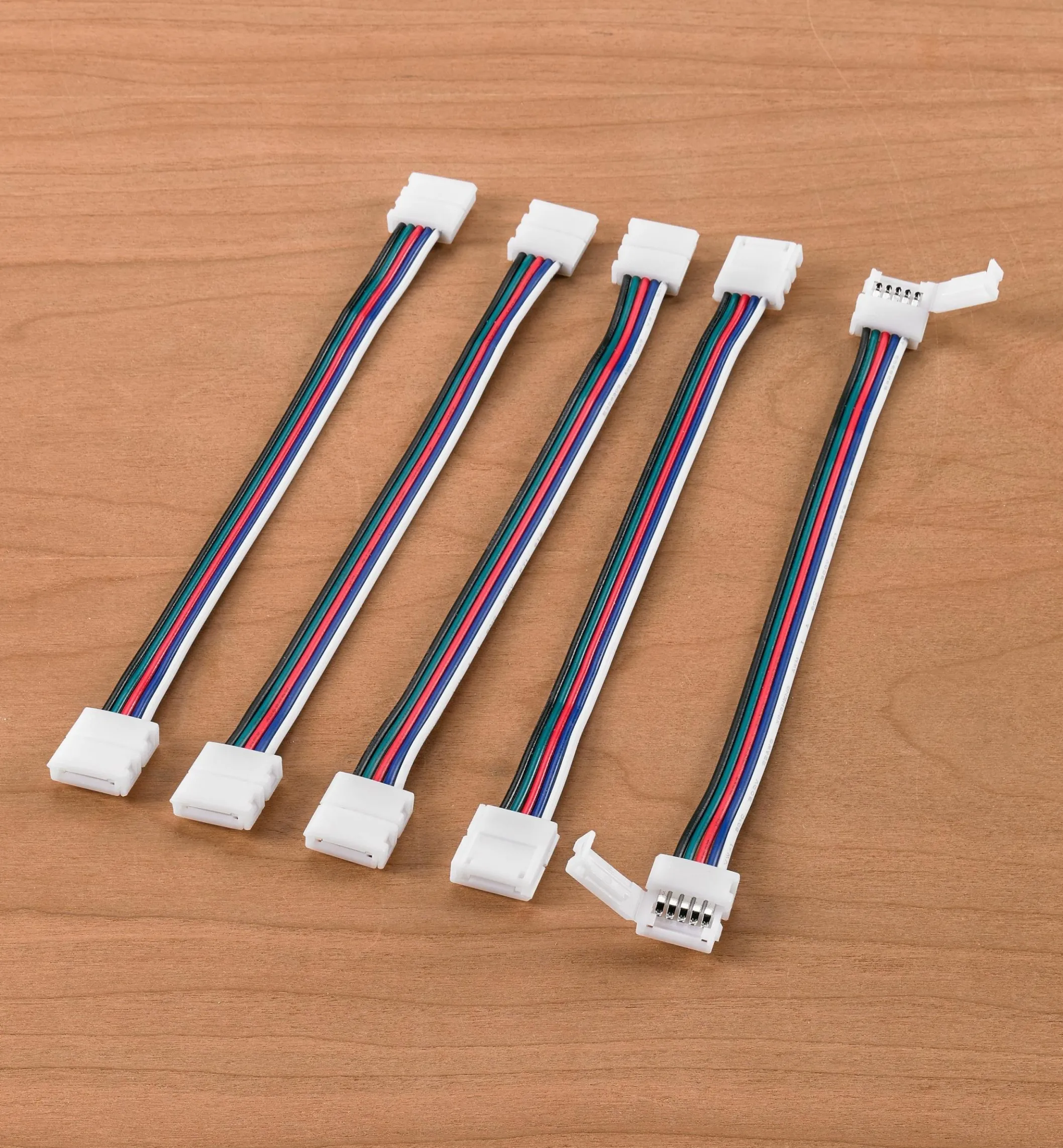 6" Wire-Lead Connectors For RGB+W LED Tape Lights
