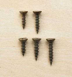Antique Brass Flat-Head Screws