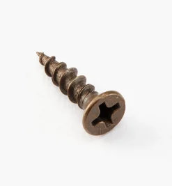 Antique Brass Flat-Head Screws