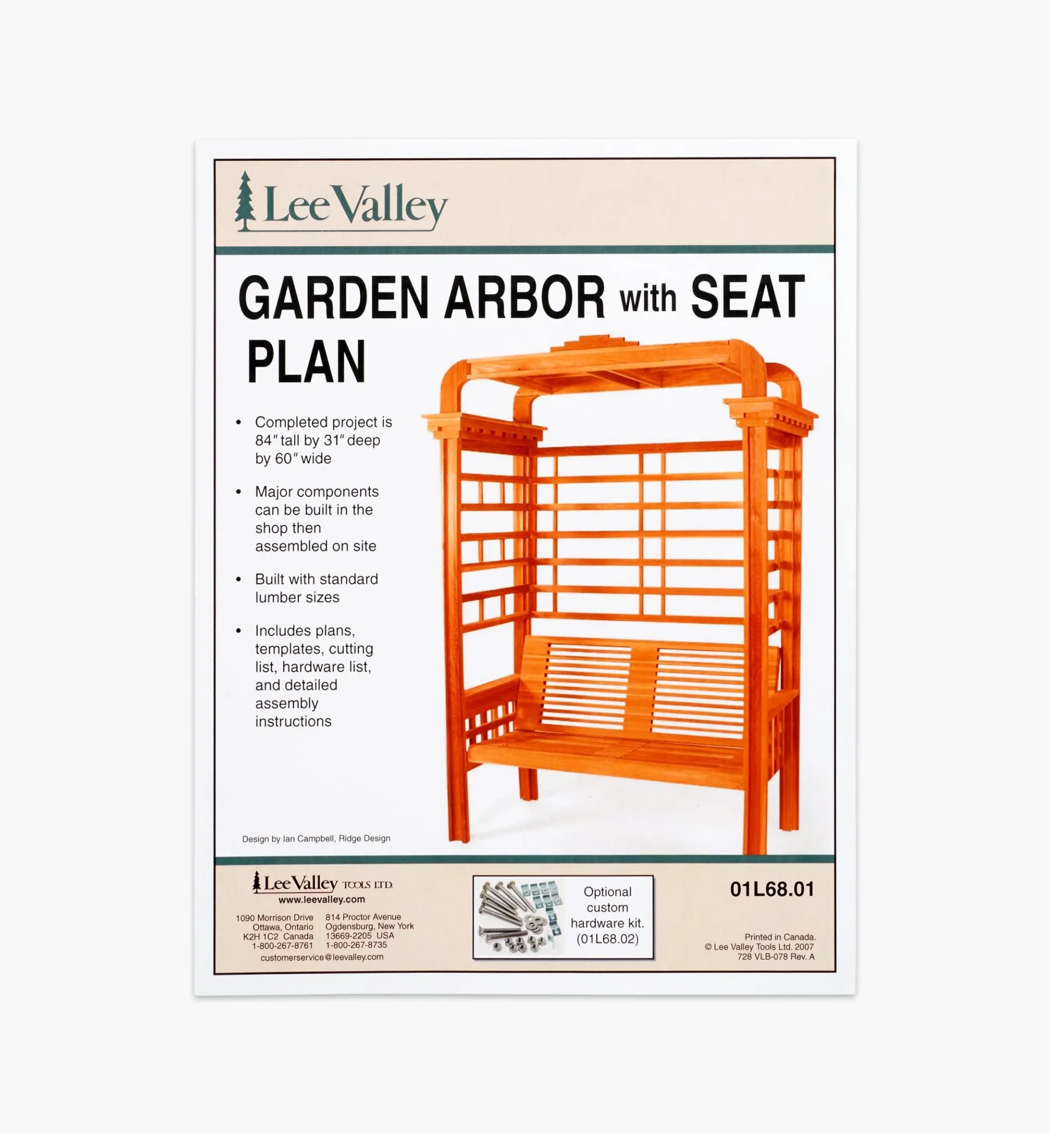 Arbor With Seat Plan