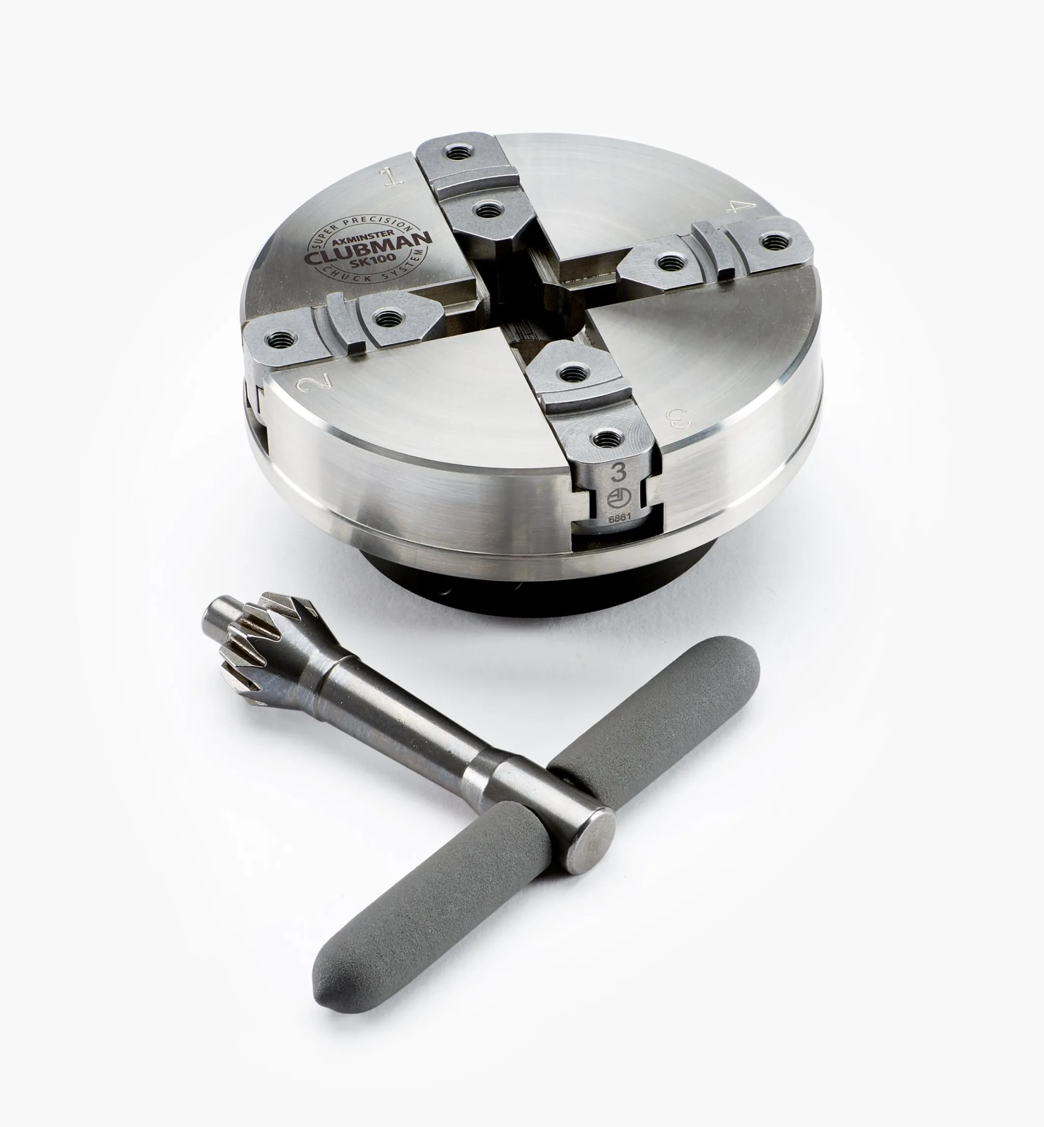 Axminster Stainless-Steel SK100 Scroll Chuck