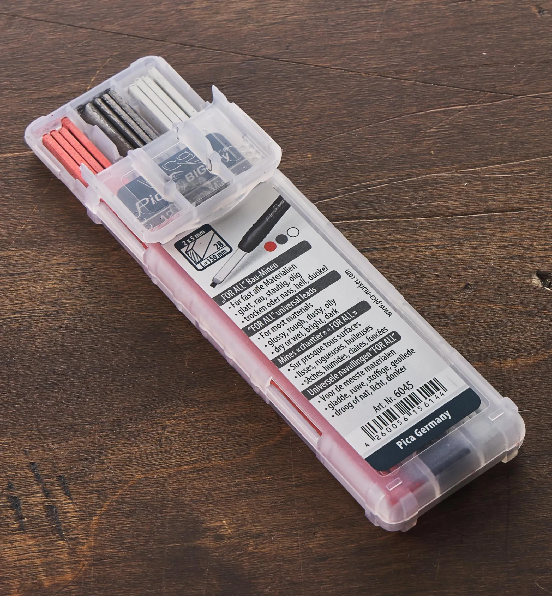 2B Pica Replacement Leads (Graphite/White/Red)