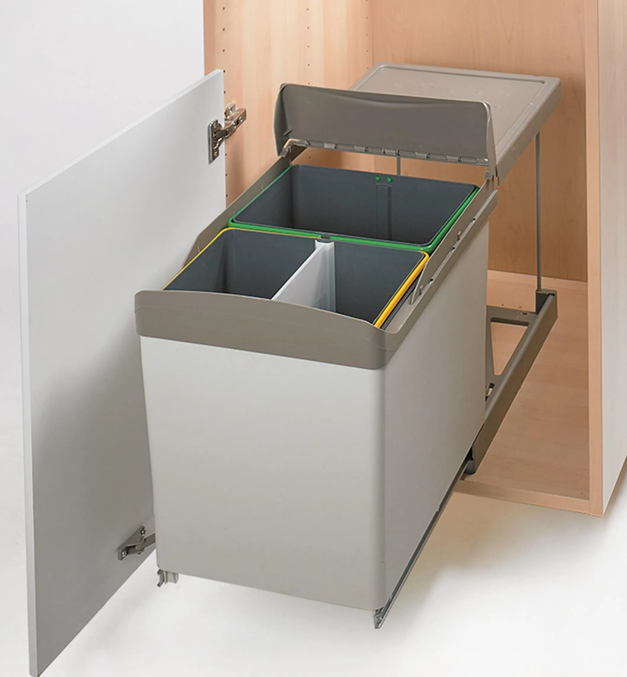 Bottom-Mount Sliding Waste Containers