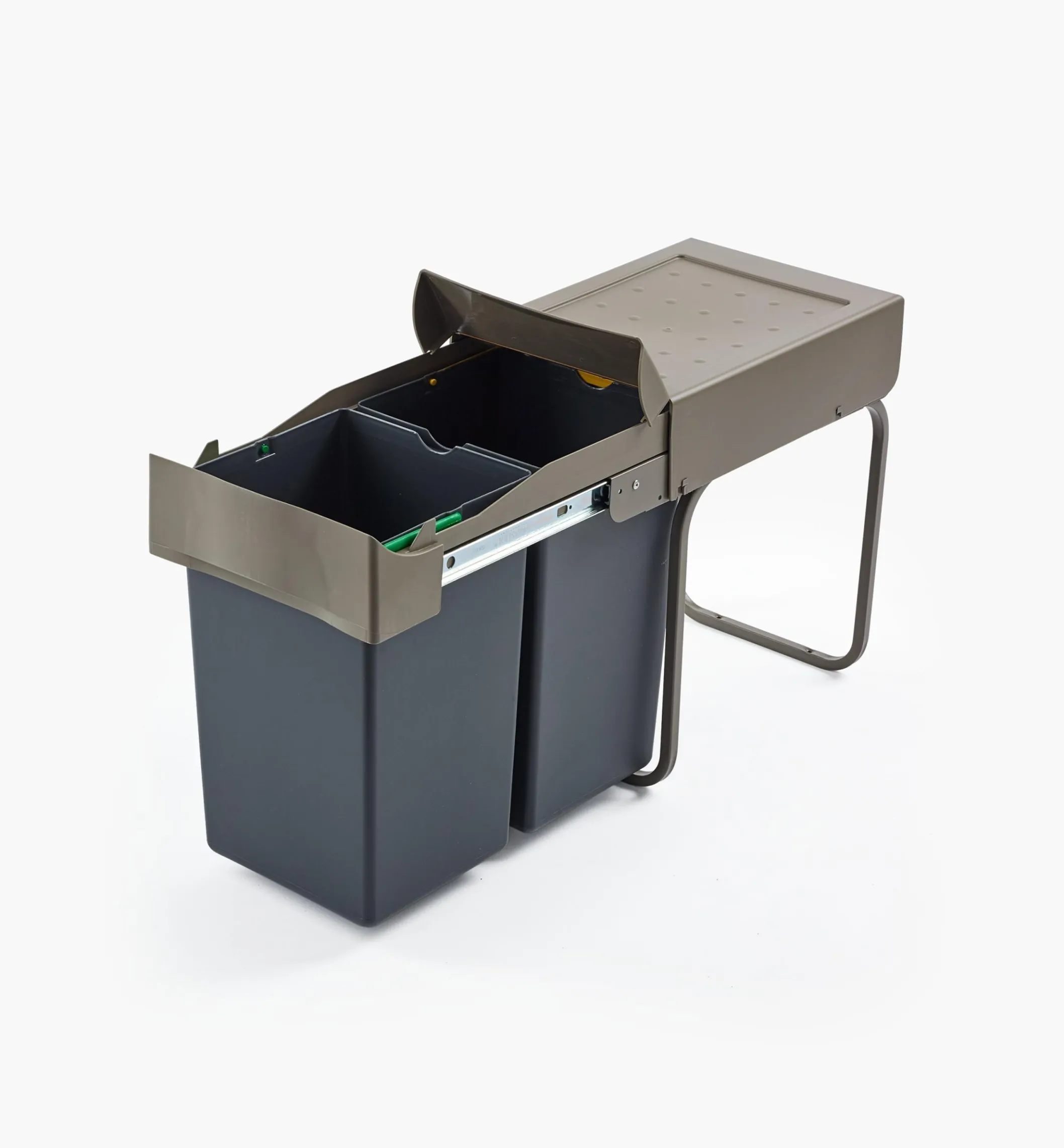 Bottom-Mount Sliding Waste Containers