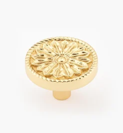 Cast Roped Flower Knob