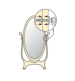 Cheval Mirror Fittings