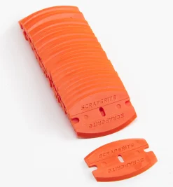 Curved Orange Plastic Razor Blades