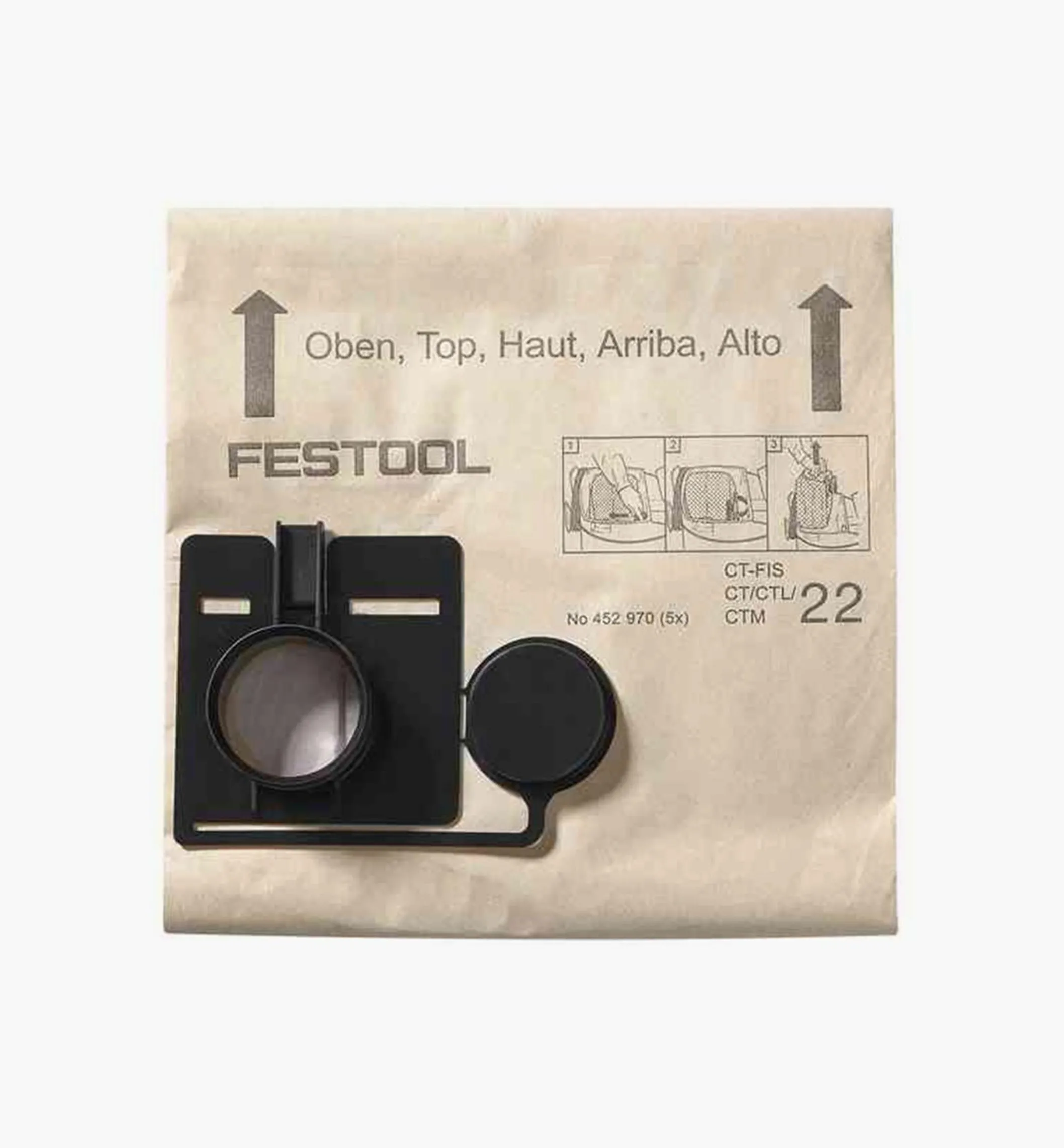 Filter Bags For Festool CT 22 E & CT 33 E Mobile Dust Extractors