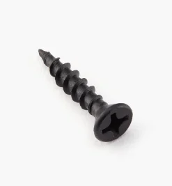 Flat-Head Black Steel Screws