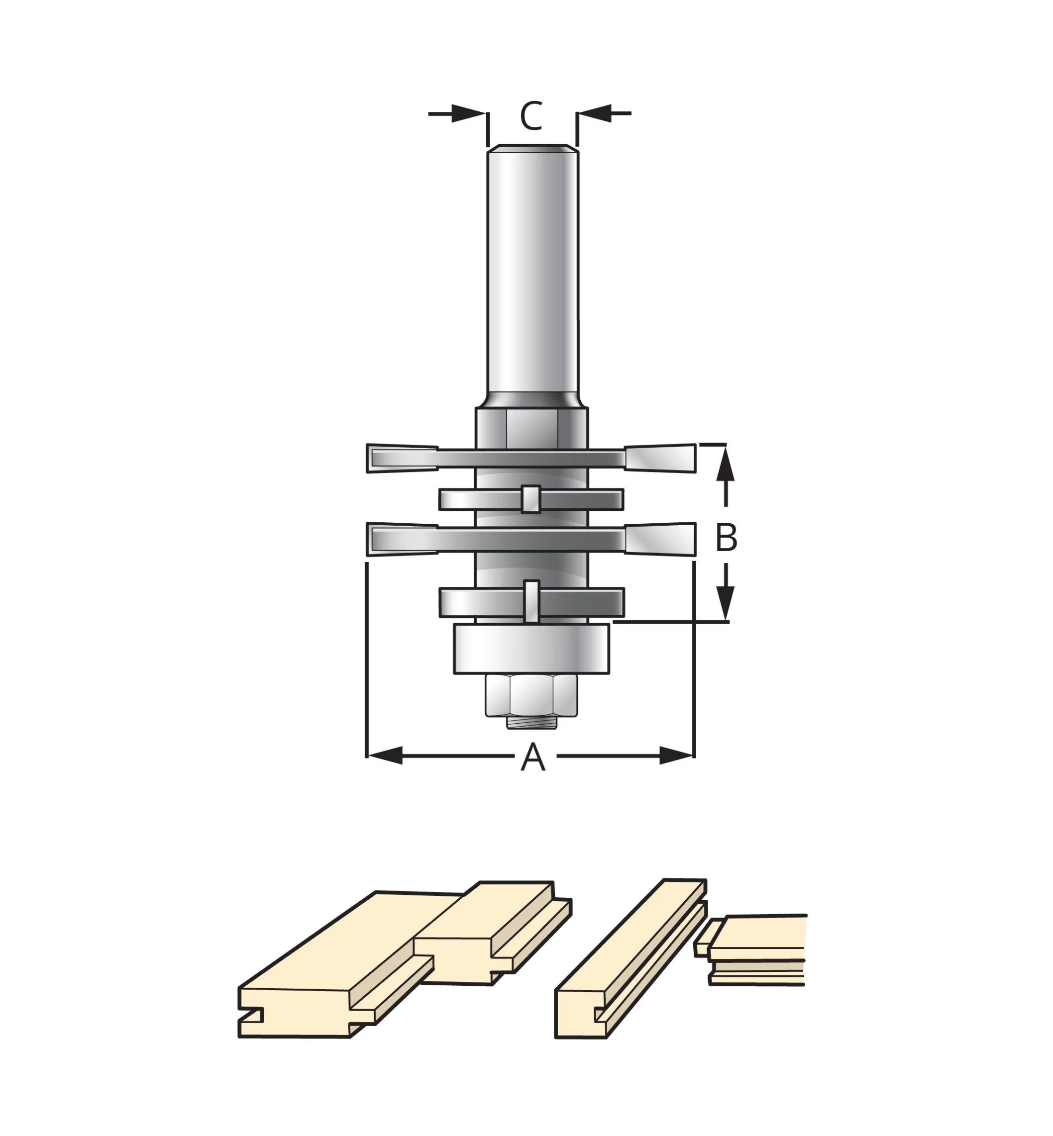 Four-in-One Grooving Bit