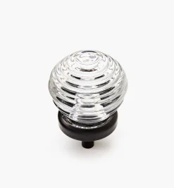 Glass Ringed Ball Knob