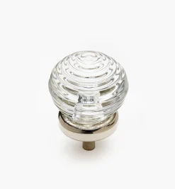 Glass Ringed Ball Knob