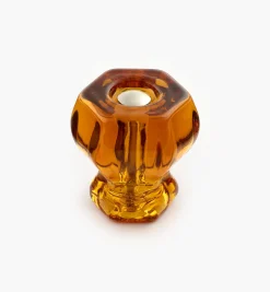 Hexagonal Glass Knob