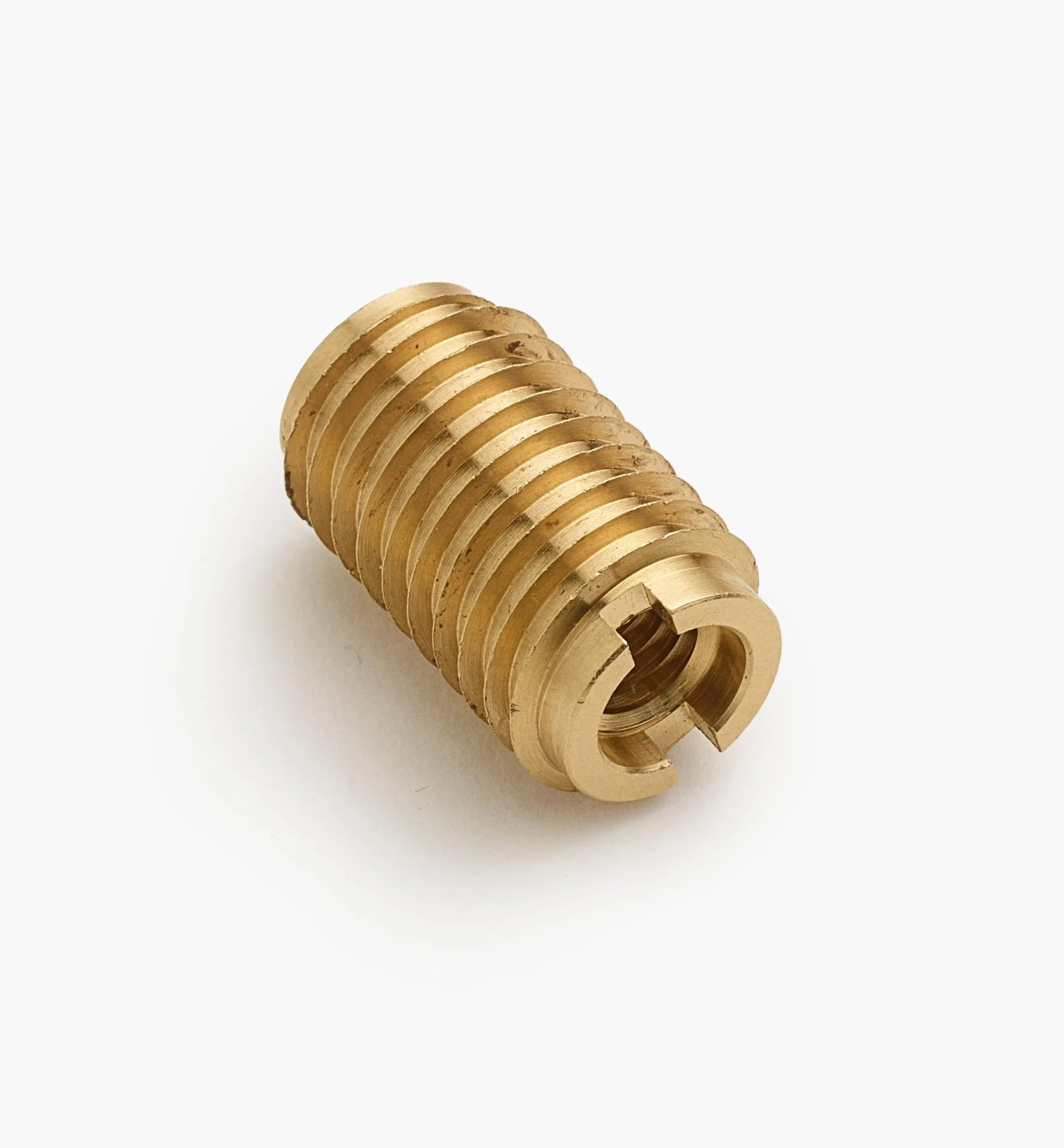 Long 5/16-18 Brass Knife-Edge Insert Nut