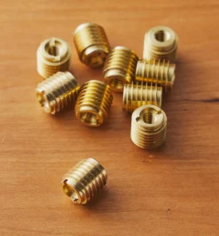 M5-0.8 Brass Knife-Edge Insert Nuts