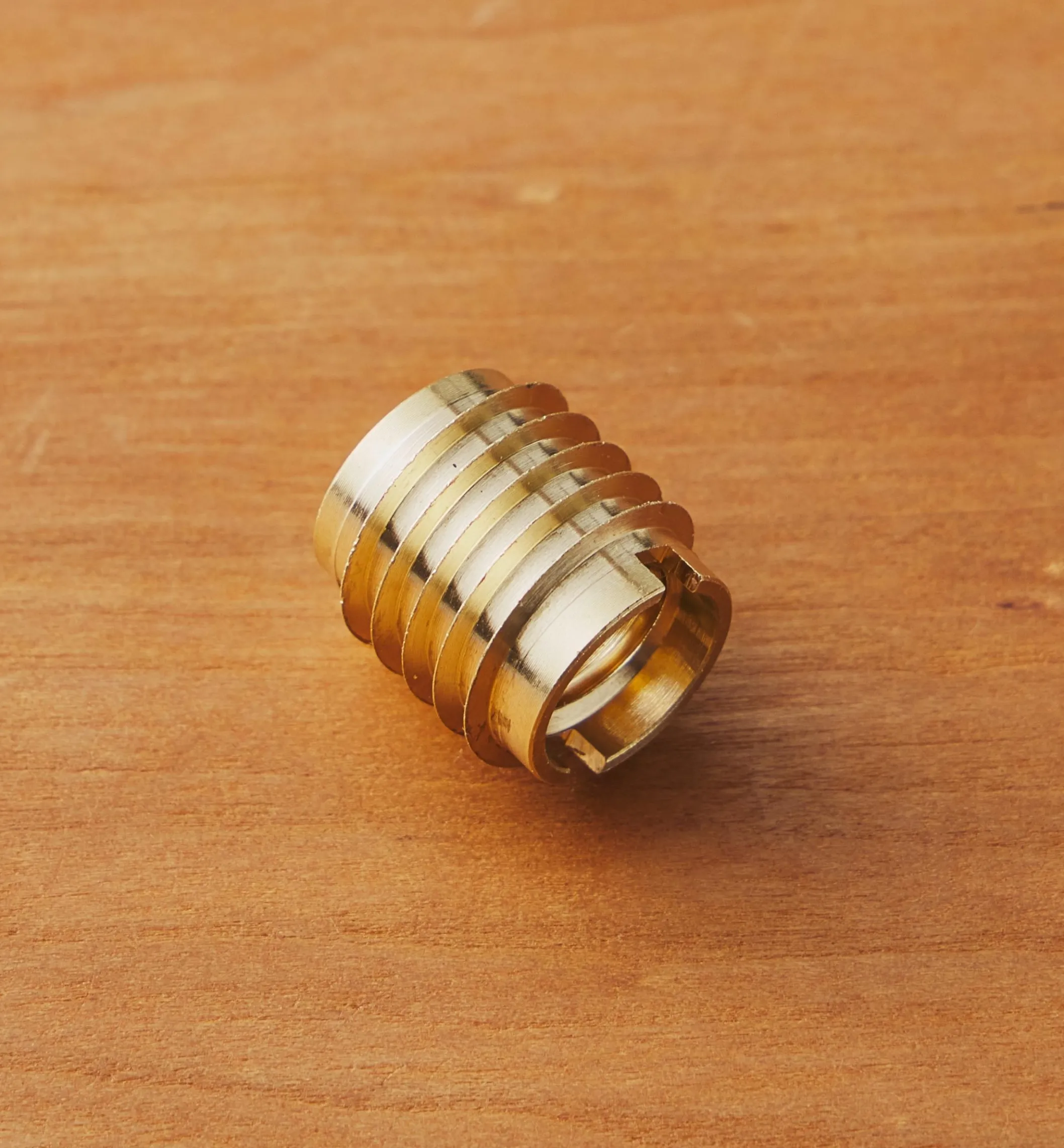 M10-1.5 Brass Knife-Edge Insert Nut