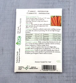 OSC Carrot Seed Packets