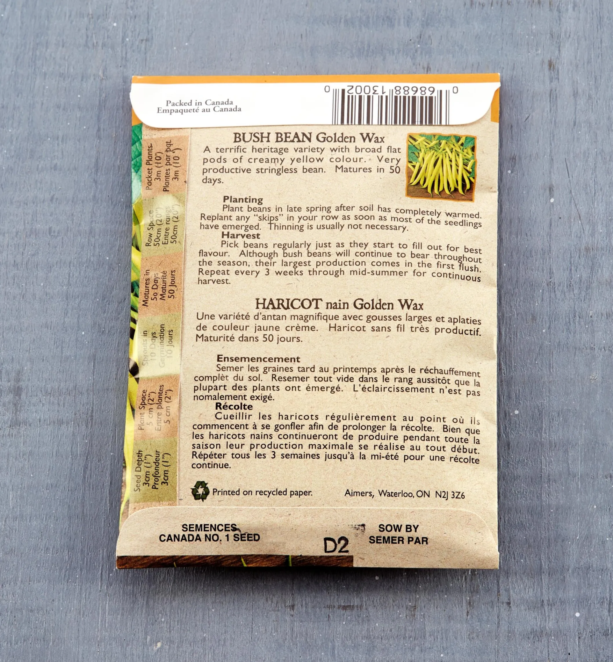 OSC Organic Vegetable Seed Packets