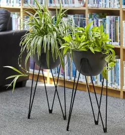 Pair Of Self-Watering Tripod Planters