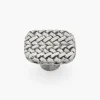 Pewter Herringbone Weave Knob