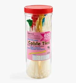650-Piece Basic Cable Tie Assortment