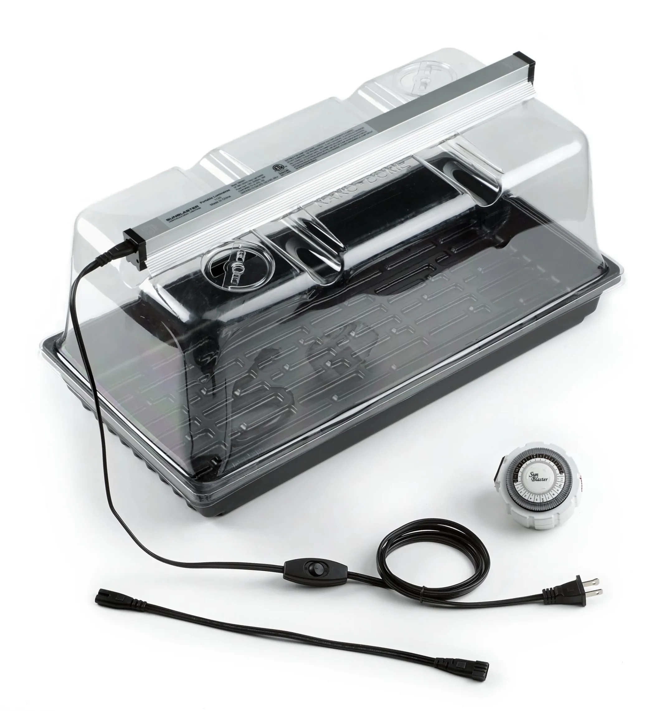 Propagation Tray, Dome, Grow Light & Timer Set