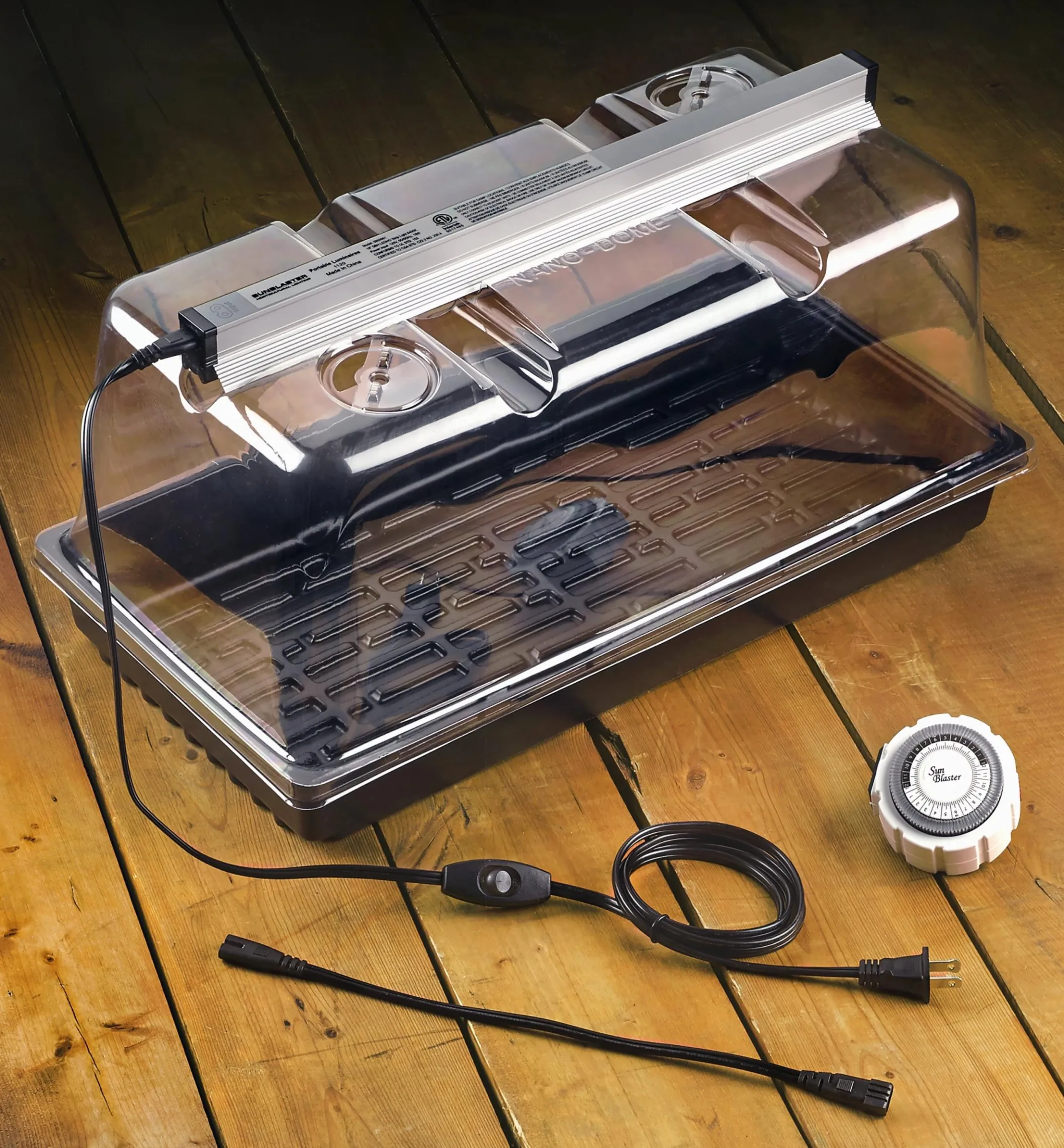 Propagation Tray, Dome, Grow Light & Timer Set