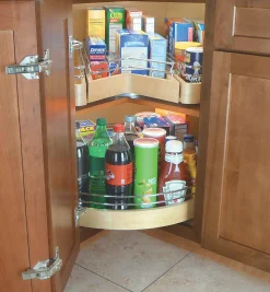 Pull-Out Wooden Kidney Shelf