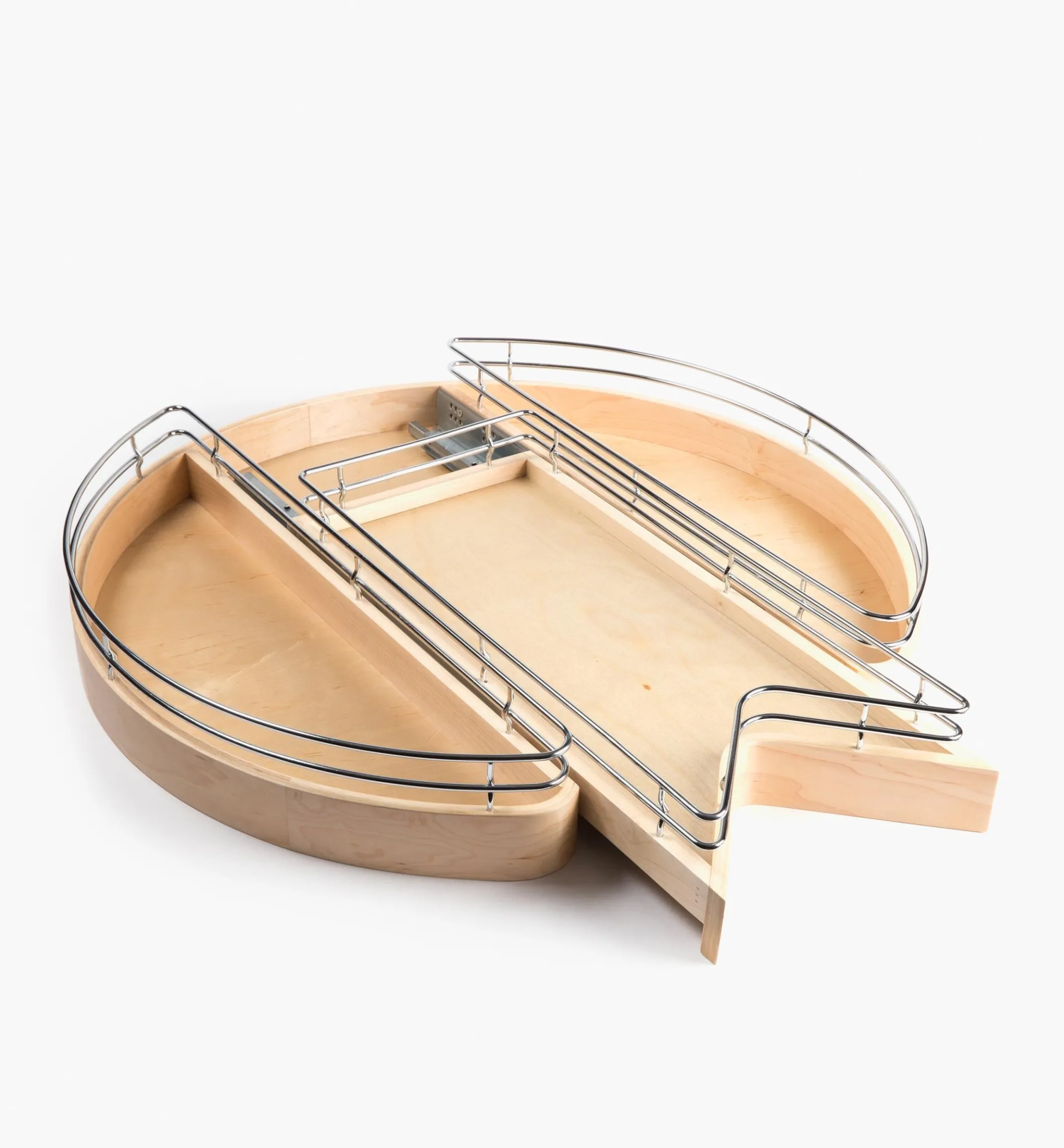 Pull-Out Wooden Kidney Shelf