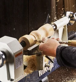 Rikon 1/2 Hp Mini Lathe & Set Of 3 Carbide-Tipped Turning Tools