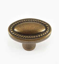 Rope-Edged Oval Knob