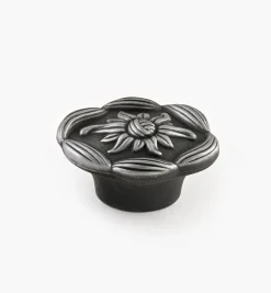 Satin Pewter Antique Oval Knob