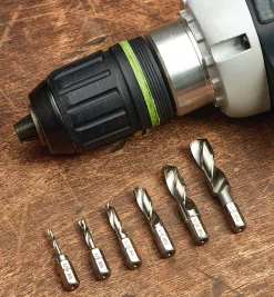 Set Of 6 HSS Stubby Twist Bits