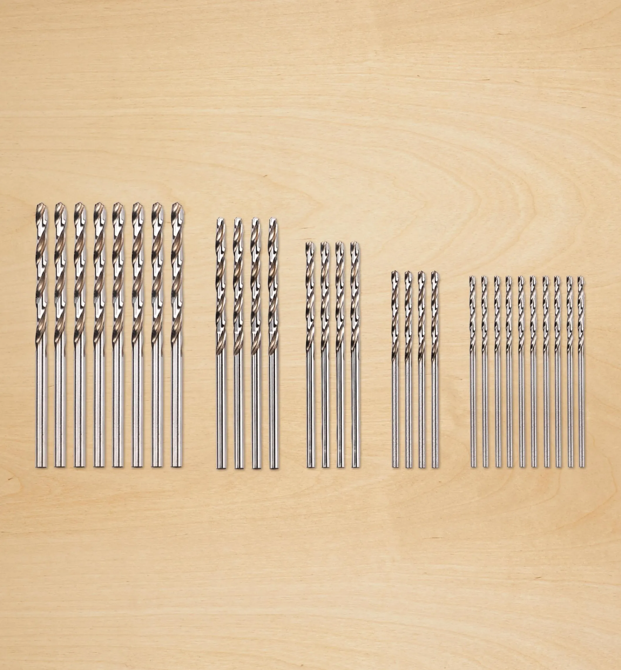 Set Of 30 Small HSS Drill Bits