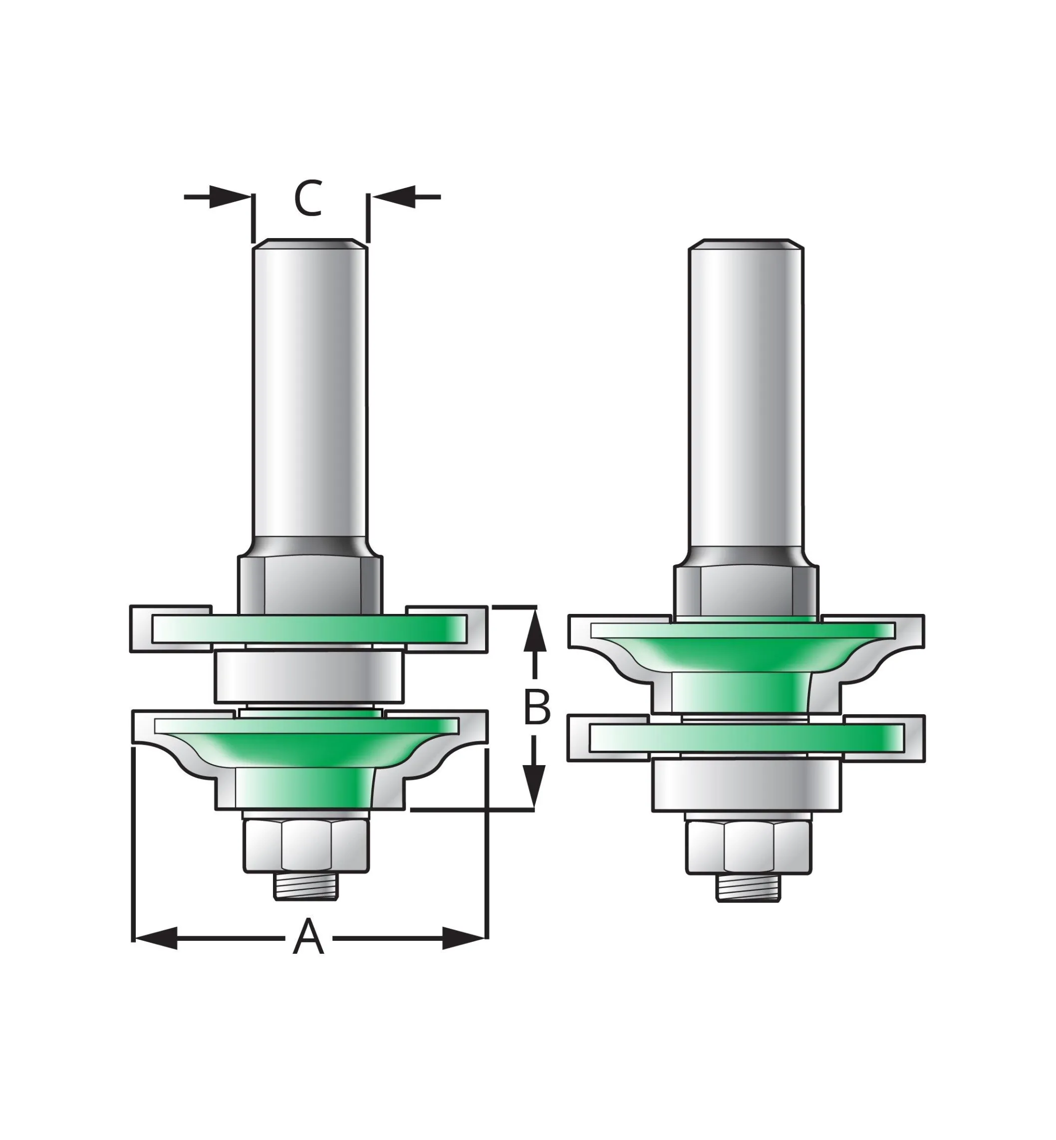 Small Reversible Ogee Frame Bit