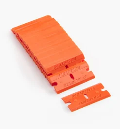 Straight-Edge Orange Plastic Razor Blades