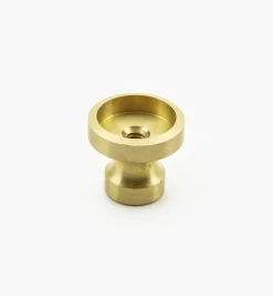 Veritas Smooth-Rimmed Brass Insert Knobs
