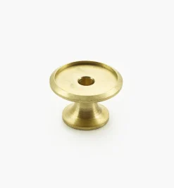 Veritas Smooth-Rimmed Brass Insert Knobs