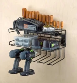 Wall-Mount Tool Storage Rack