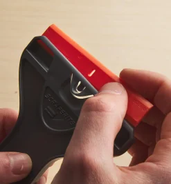 Wide Orange Plastic Razor Blades