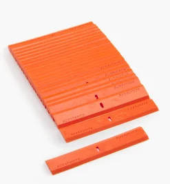 Wide Orange Plastic Razor Blades