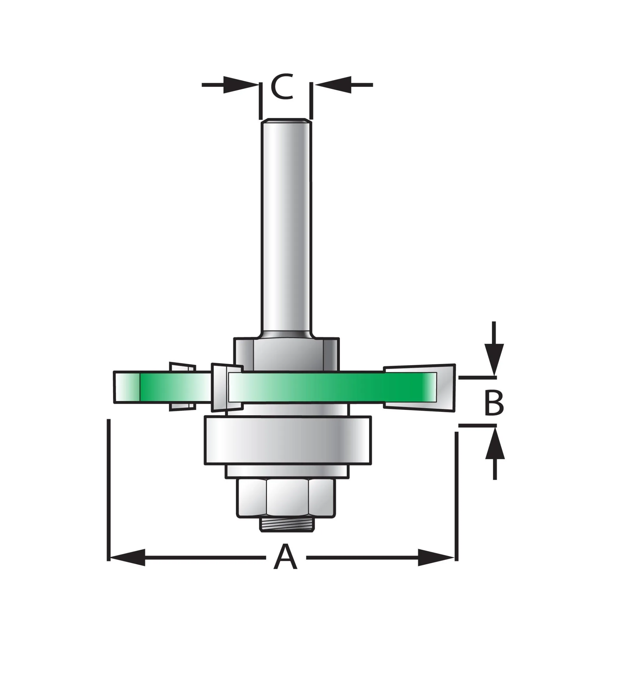 3-Wing Slotting Cutters With Shafts