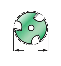 3-Wing Slotting Cutters With Shafts
