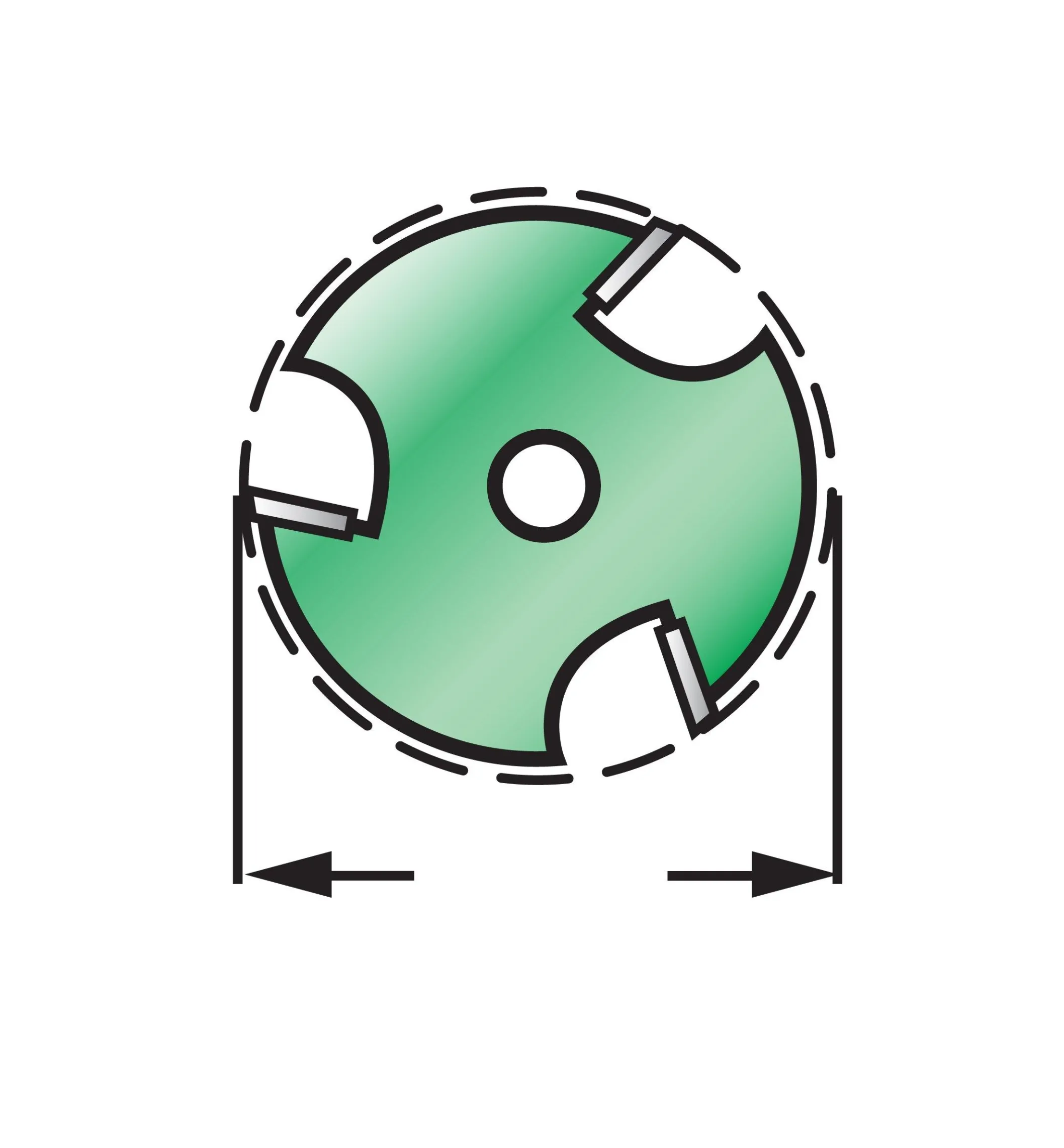 3-Wing Slotting Cutters With Shafts