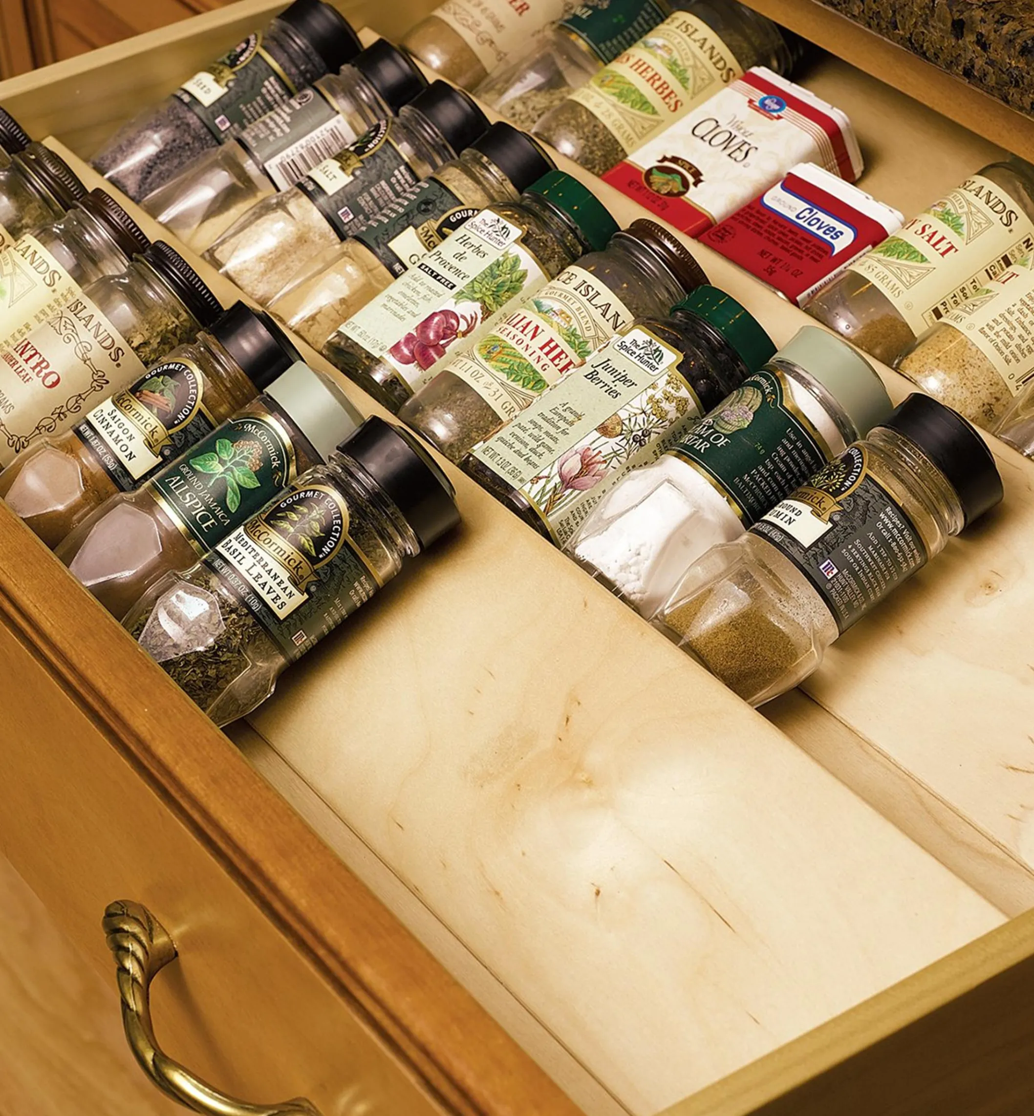 Wooden Spice Drawer Inserts